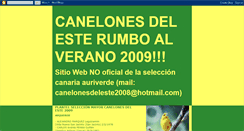 Desktop Screenshot of canelonesdeleste2009.blogspot.com