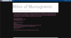 Desktop Screenshot of milesofmonograms.blogspot.com