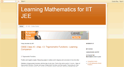 Desktop Screenshot of iit-jee-maths.blogspot.com