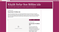 Desktop Screenshot of kucuk-sirlar-son-bolum-izle.blogspot.com