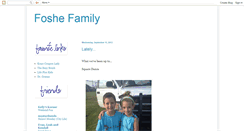 Desktop Screenshot of foshefamily.blogspot.com