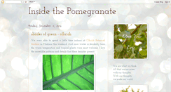 Desktop Screenshot of insidethepomegranate.blogspot.com