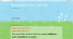 Desktop Screenshot of immaculatadaycare.blogspot.com