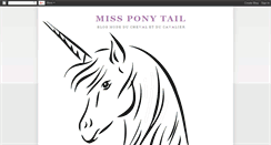 Desktop Screenshot of miss-pony-tail.blogspot.com