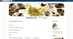 Desktop Screenshot of morninglily.blogspot.com