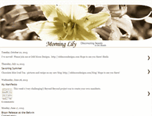 Tablet Screenshot of morninglily.blogspot.com