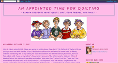 Desktop Screenshot of anappointedtimeforquilting.blogspot.com