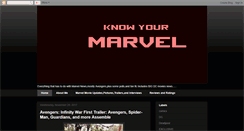 Desktop Screenshot of knowyourmarvelnews.blogspot.com