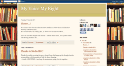 Desktop Screenshot of myvoicemyright.blogspot.com