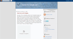 Desktop Screenshot of gamesforcanada.blogspot.com