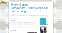 Desktop Screenshot of finallygettingsomewhere.blogspot.com