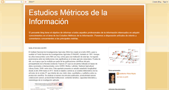 Desktop Screenshot of estudiosmetricosdelainformacion.blogspot.com