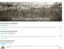 Tablet Screenshot of laurenoliverbooks.blogspot.com