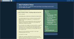 Desktop Screenshot of how-to-build-a-fence.blogspot.com