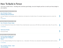Tablet Screenshot of how-to-build-a-fence.blogspot.com