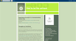 Desktop Screenshot of freetobehisservant.blogspot.com