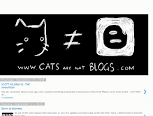 Tablet Screenshot of catsarenotblogs.blogspot.com