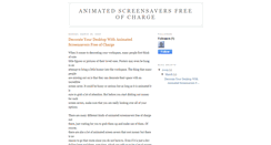 Desktop Screenshot of animatedscreensaversfreeofcharge.blogspot.com