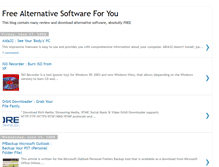 Tablet Screenshot of freesoftwarealternative.blogspot.com