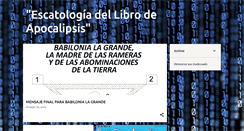 Desktop Screenshot of escatologiadellibrodeapocalipsis.blogspot.com