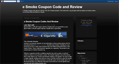 Desktop Screenshot of esmokecouponcodesandreview.blogspot.com