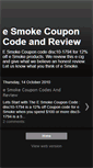 Mobile Screenshot of esmokecouponcodesandreview.blogspot.com