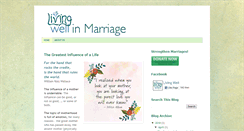 Desktop Screenshot of livingwellinmarriage.blogspot.com