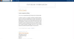 Desktop Screenshot of couriercompaniesinindia.blogspot.com