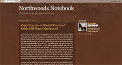 Desktop Screenshot of northwoodsnotebook.blogspot.com