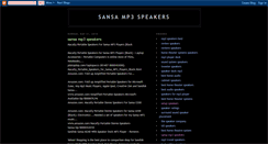 Desktop Screenshot of 20-sansamp3speakers.blogspot.com