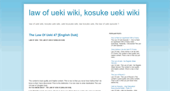 Desktop Screenshot of lawofuekiwiki.blogspot.com