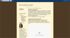 Desktop Screenshot of necessidadeslegais.blogspot.com