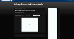 Desktop Screenshot of intevydis.blogspot.com