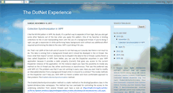 Desktop Screenshot of dotnet-experience.blogspot.com