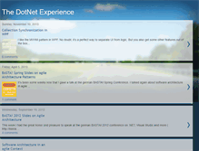 Tablet Screenshot of dotnet-experience.blogspot.com