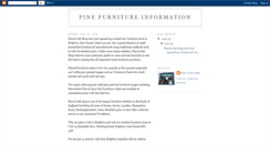 Desktop Screenshot of pinefurnitureinfo.blogspot.com