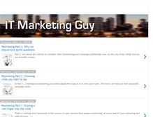 Tablet Screenshot of itmarketingguy.blogspot.com