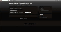 Desktop Screenshot of christianadoptionservices.blogspot.com