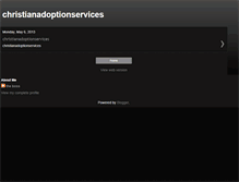 Tablet Screenshot of christianadoptionservices.blogspot.com