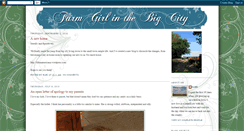 Desktop Screenshot of farmgirlinthebigcity.blogspot.com