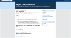 Desktop Screenshot of physik-computerspiele.blogspot.com