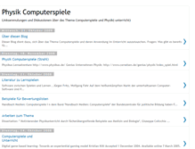 Tablet Screenshot of physik-computerspiele.blogspot.com