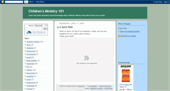 Desktop Screenshot of childrensministry101.blogspot.com