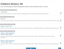 Tablet Screenshot of childrensministry101.blogspot.com