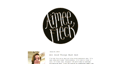 Desktop Screenshot of aimeefleck.blogspot.com