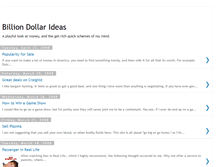 Tablet Screenshot of billiondollarideas.blogspot.com