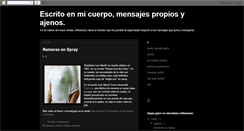 Desktop Screenshot of escritoenmicuerpo.blogspot.com