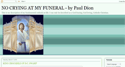 Desktop Screenshot of nocryingatmyfuneral.blogspot.com