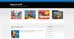 Desktop Screenshot of juegoenmipc.blogspot.com