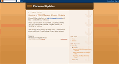 Desktop Screenshot of latestplacementupdate.blogspot.com